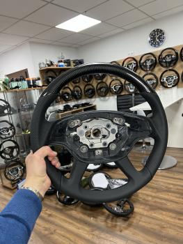 Preview: MB W211 W209 umbau auf Carbon Lenkrad mit LED Anzeige C58